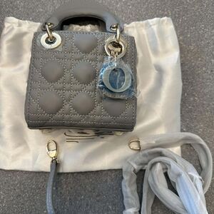 Gray Quilted Handbag Inspired